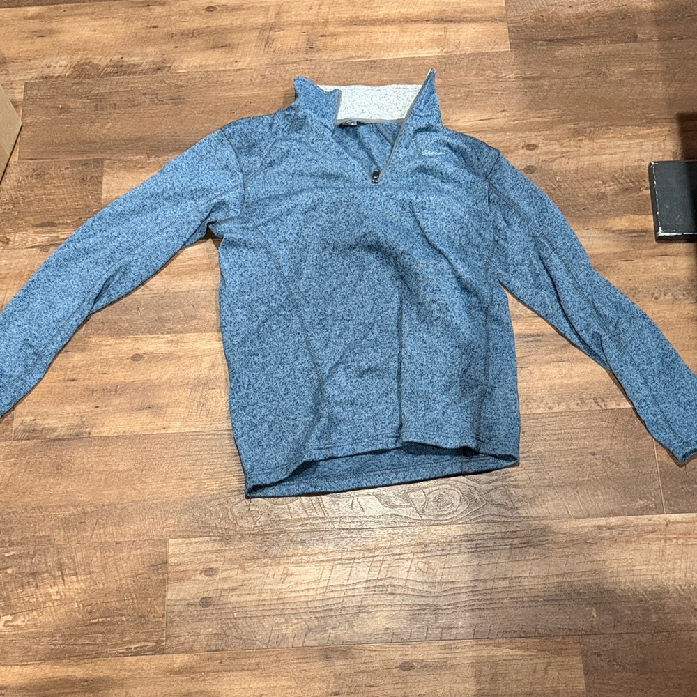 Eddie Bauer Blue Quarter-Zip Pullover